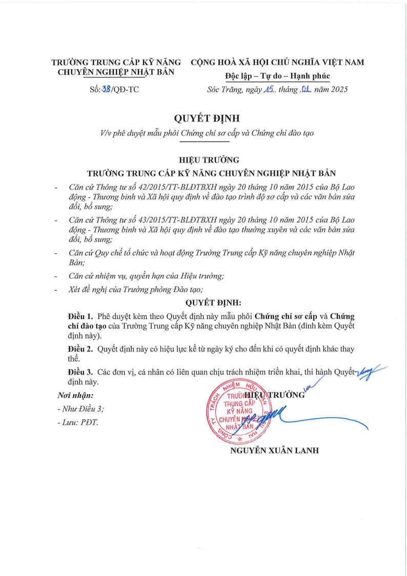 Trường trung cấp chuyên nghiệp Nhật Bản